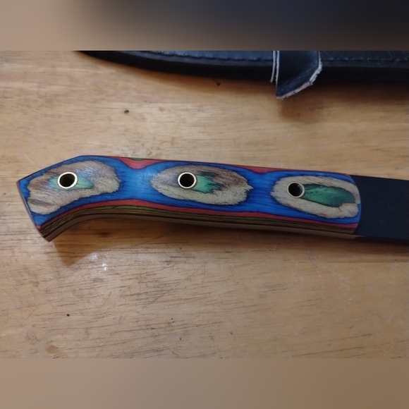 New carbon steel D2 men's hunting knife with sheath - Picture 5 of 8